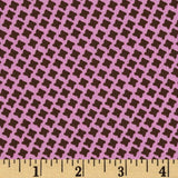 Pink and Brown Geometric Retro Dog Collar