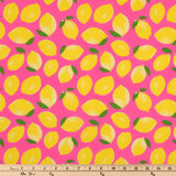 Pink Lemons Dog Collar - Buckle or Martingale Style