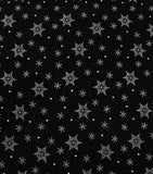 Black Snowflakes Dog Collar