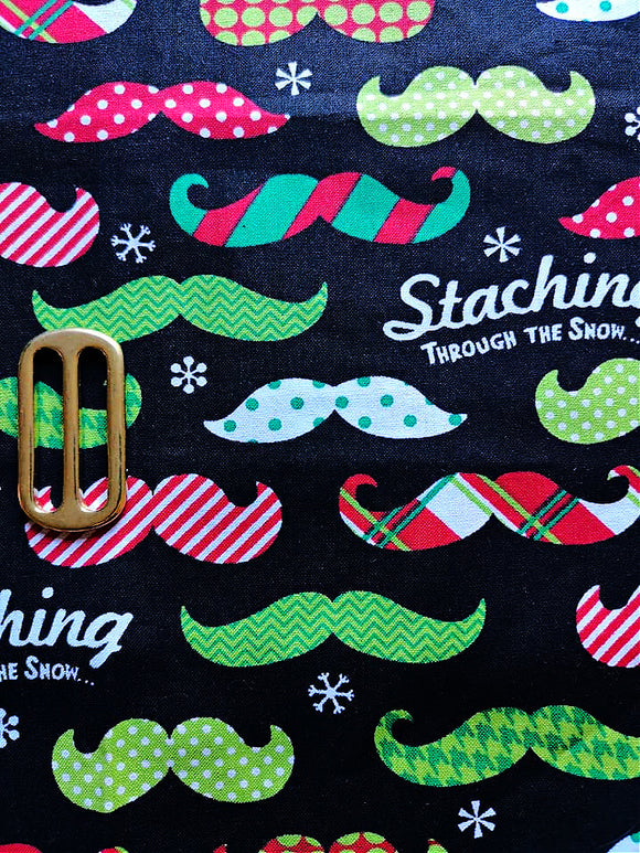 Mustache Christmas Dog Collar