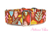 Feminine Autumn Leaves Dog Collar