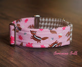 Pink Chipmunks Dog Collar - Two Tone Martingale