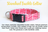 Red Christmas Tree Dog Collar - with Green Herringbone Control Loop