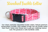 Red Snowman Dog Collar - Two Tone or One Pattern Option.