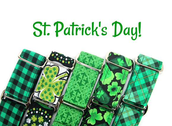 St. Patrick's Day Collars - Martingale or Buckle, Any Size!