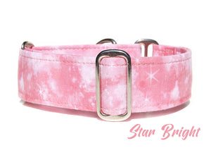 Pink Star Galaxy Sparkle Dog Collar