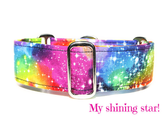 Rainbow Galaxy Dog Collar