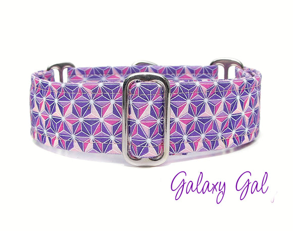 Lilac Purple Diamonds Galaxy Dog Collar