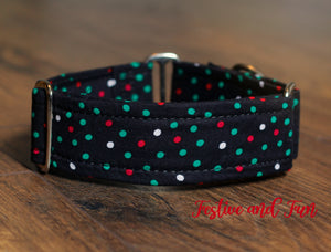 Polka Dots for Christmas Dog Collar