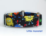 Colorful Monsters Dog Collar