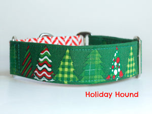 Green Christmas Tree Dog Collar