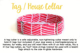 Orange and Pink Geometric  Dog Collar