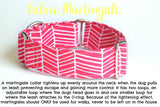 Solid Hot Pink Martingale or Buckle Collar - Brass or Nickel Hardware
