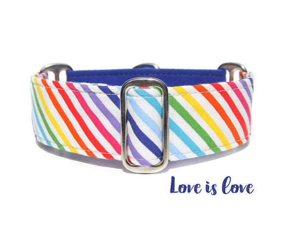 Rainbow Two Tone Dog Collar